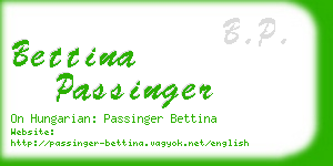 bettina passinger business card